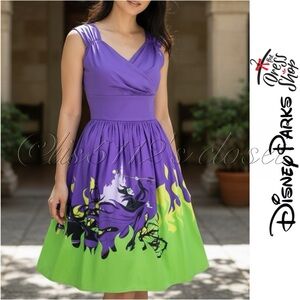 Disney Parks The Dress Shop Maleficent Disney Villains Retro Swing Dress Sz M